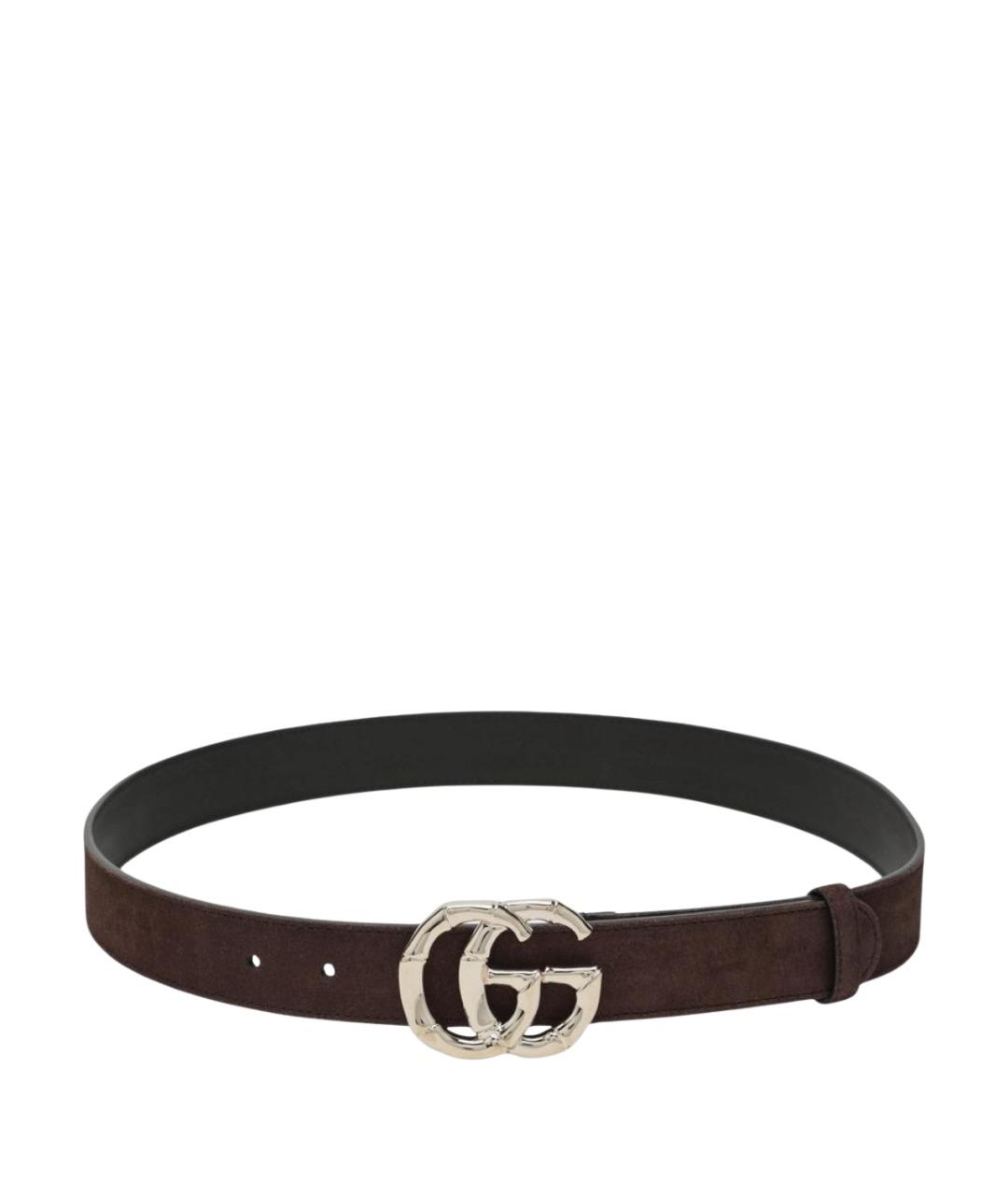 GUCCI Коричневый замшевый ремень, фото 1