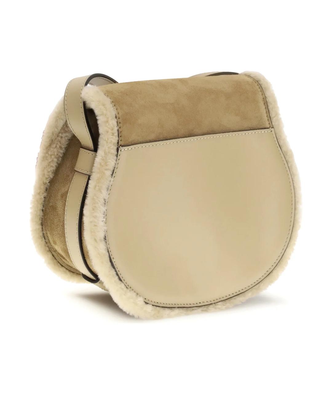 CHLOE Бежевая замшевая сумка через плечо, фото 3