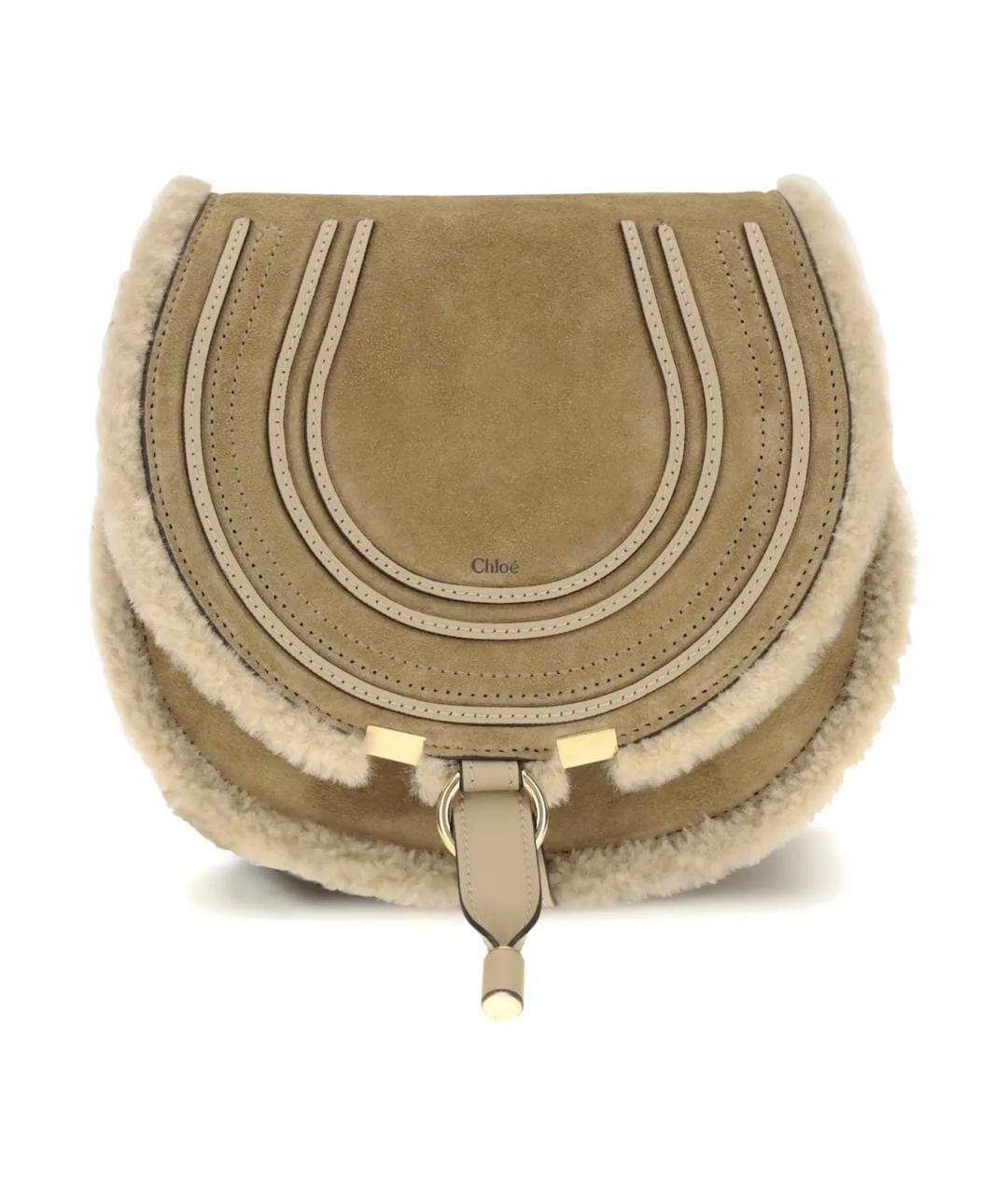 CHLOE Бежевая замшевая сумка через плечо, фото 2
