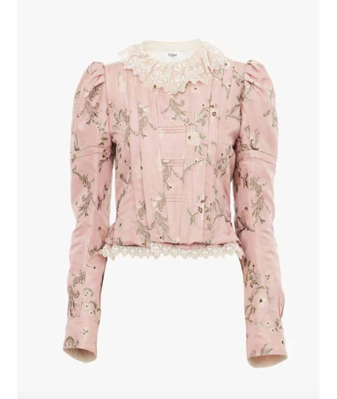 CHLOE Розовый шелковый жакет/пиджак, фото 5