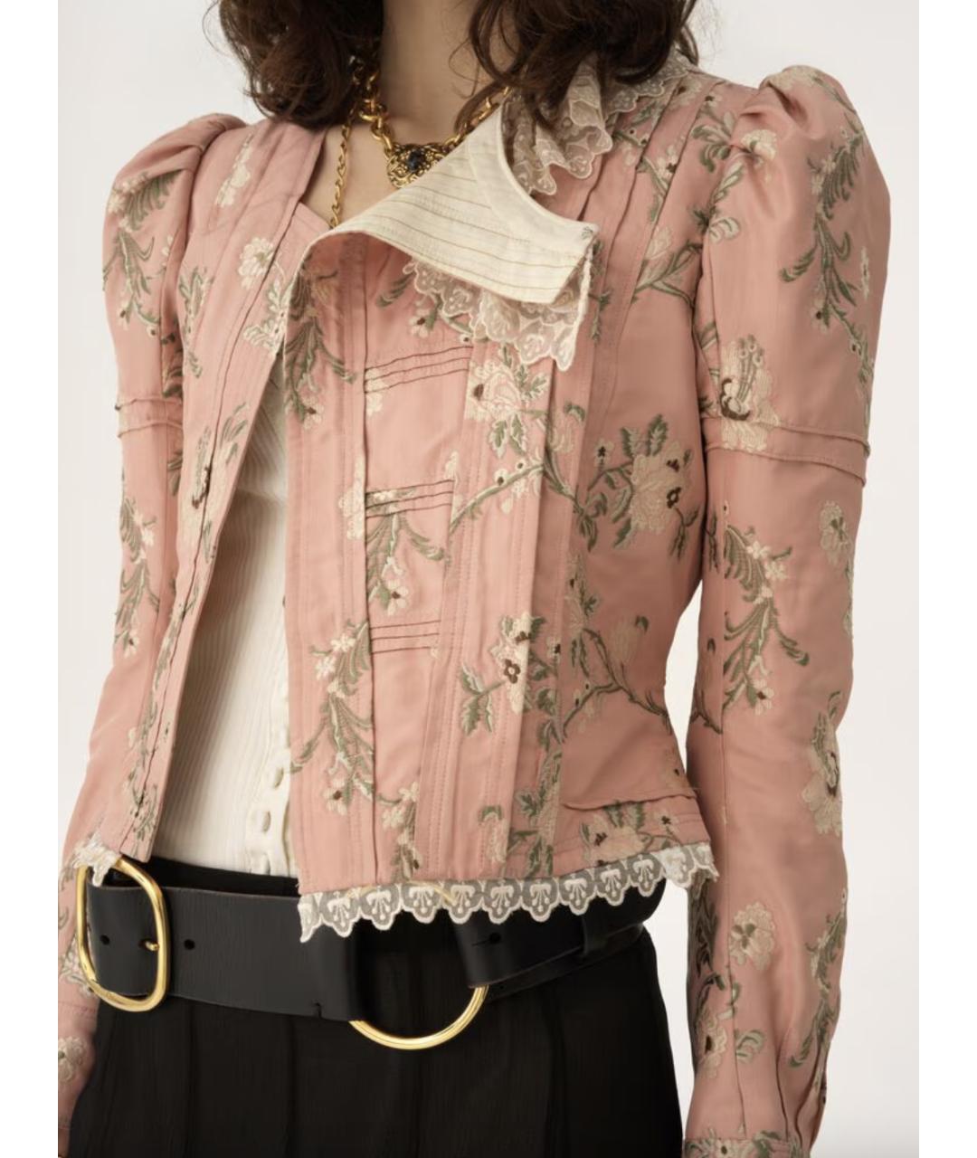 CHLOE Розовый шелковый жакет/пиджак, фото 3