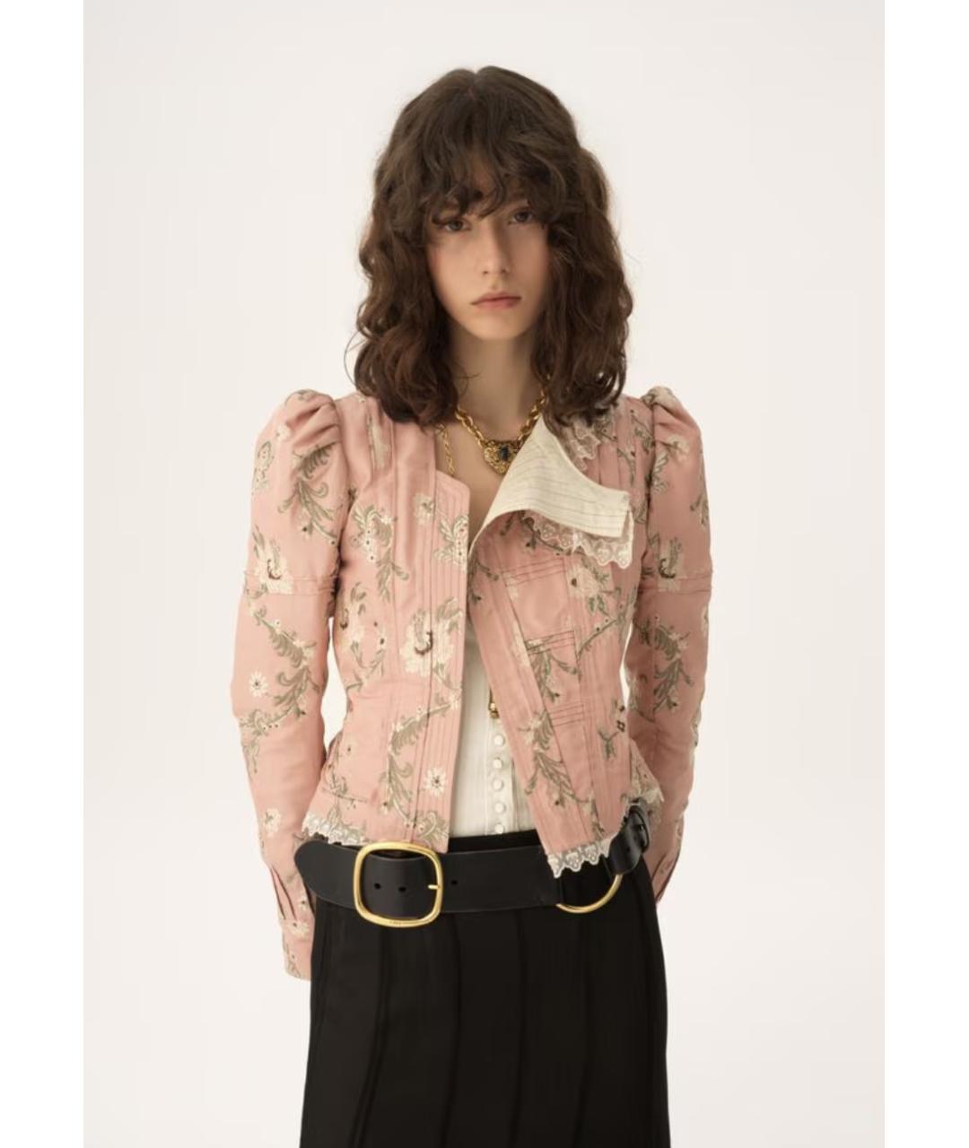 CHLOE Розовый шелковый жакет/пиджак, фото 2