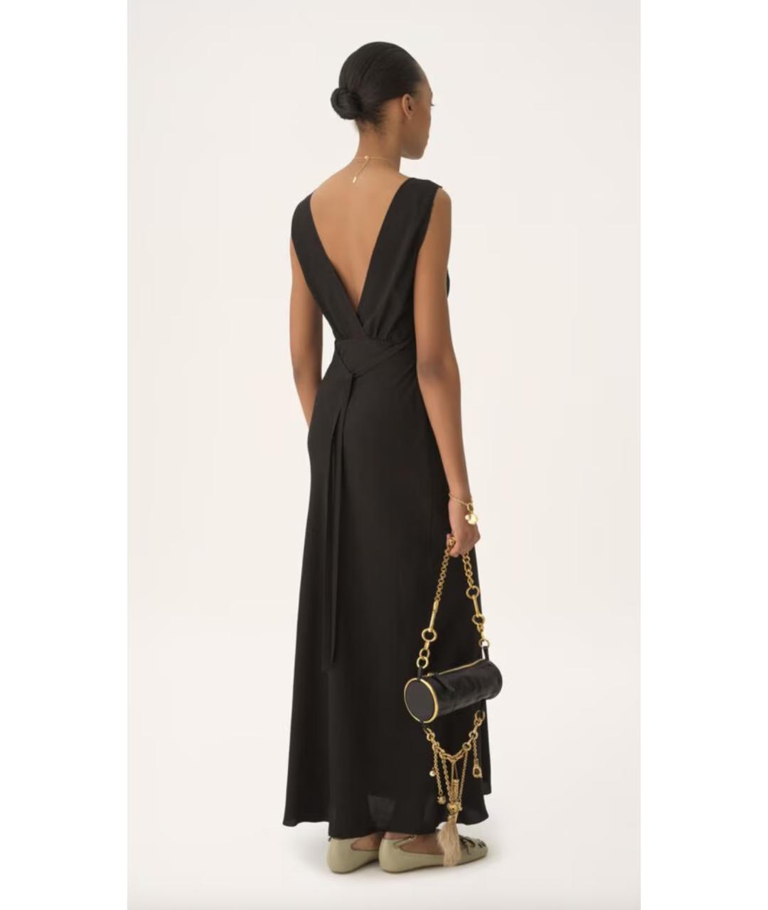 CHLOE Черное шелковое повседневное платье, фото 3