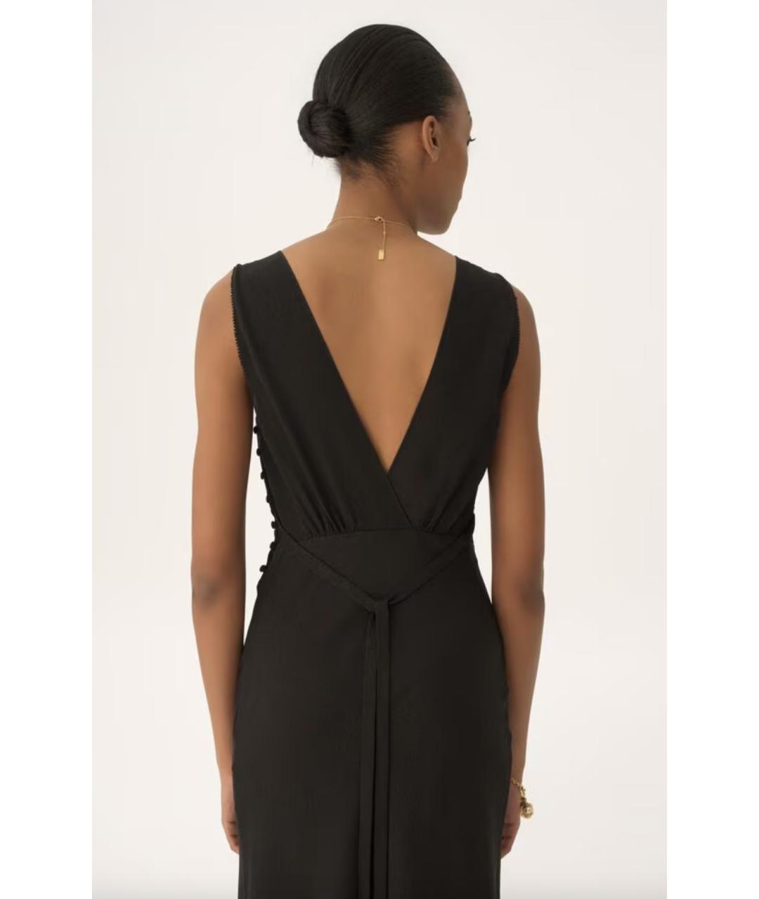 CHLOE Черное шелковое повседневное платье, фото 5