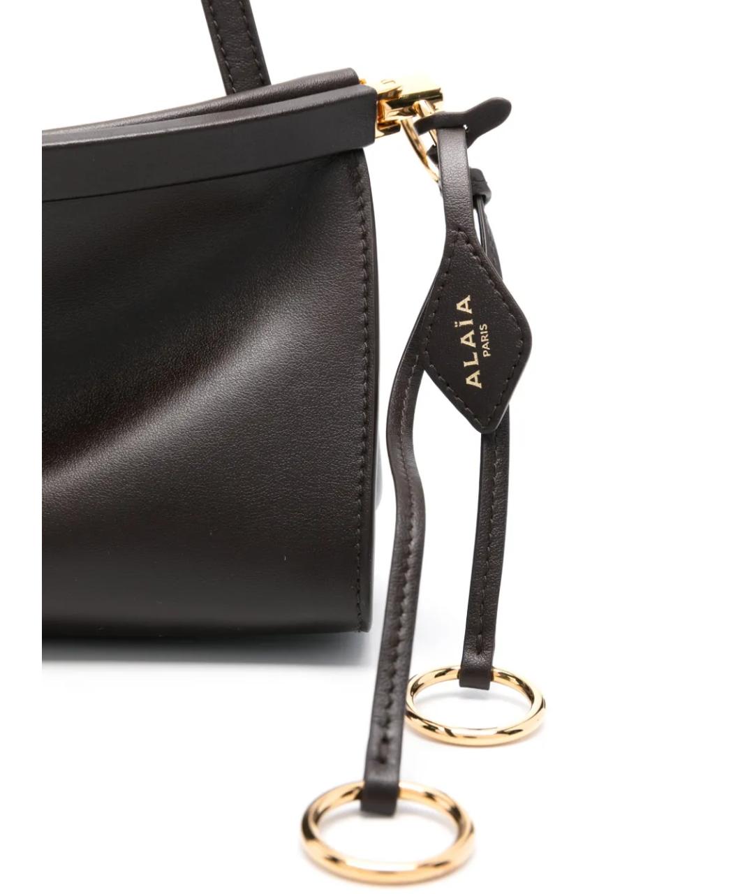 ALAIA Коричневая кожаная сумка через плечо, фото 4