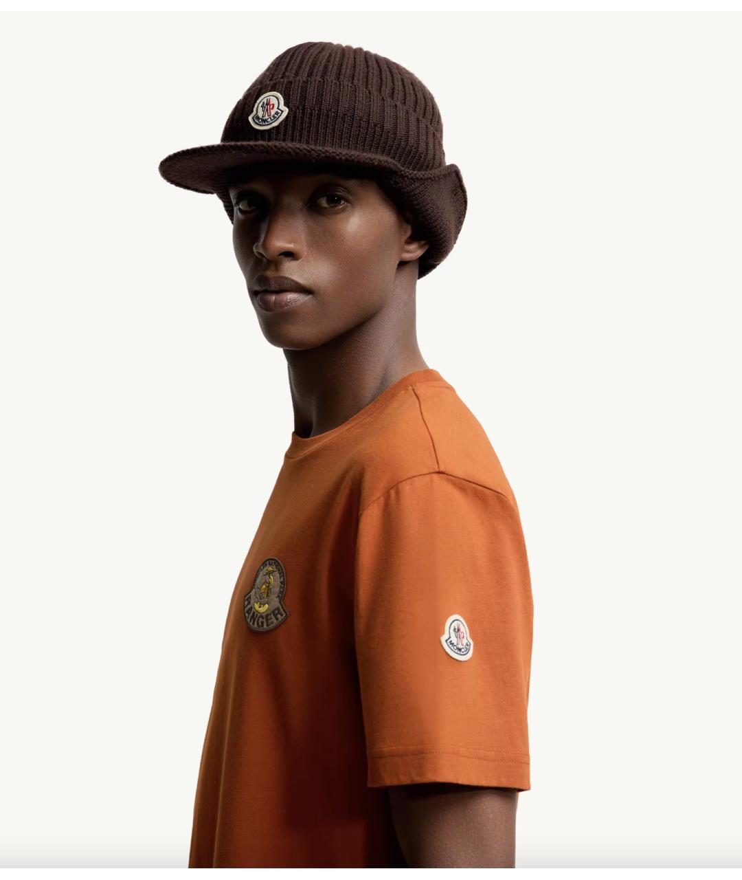 MONCLER Оранжевая хлопковая футболка, фото 6