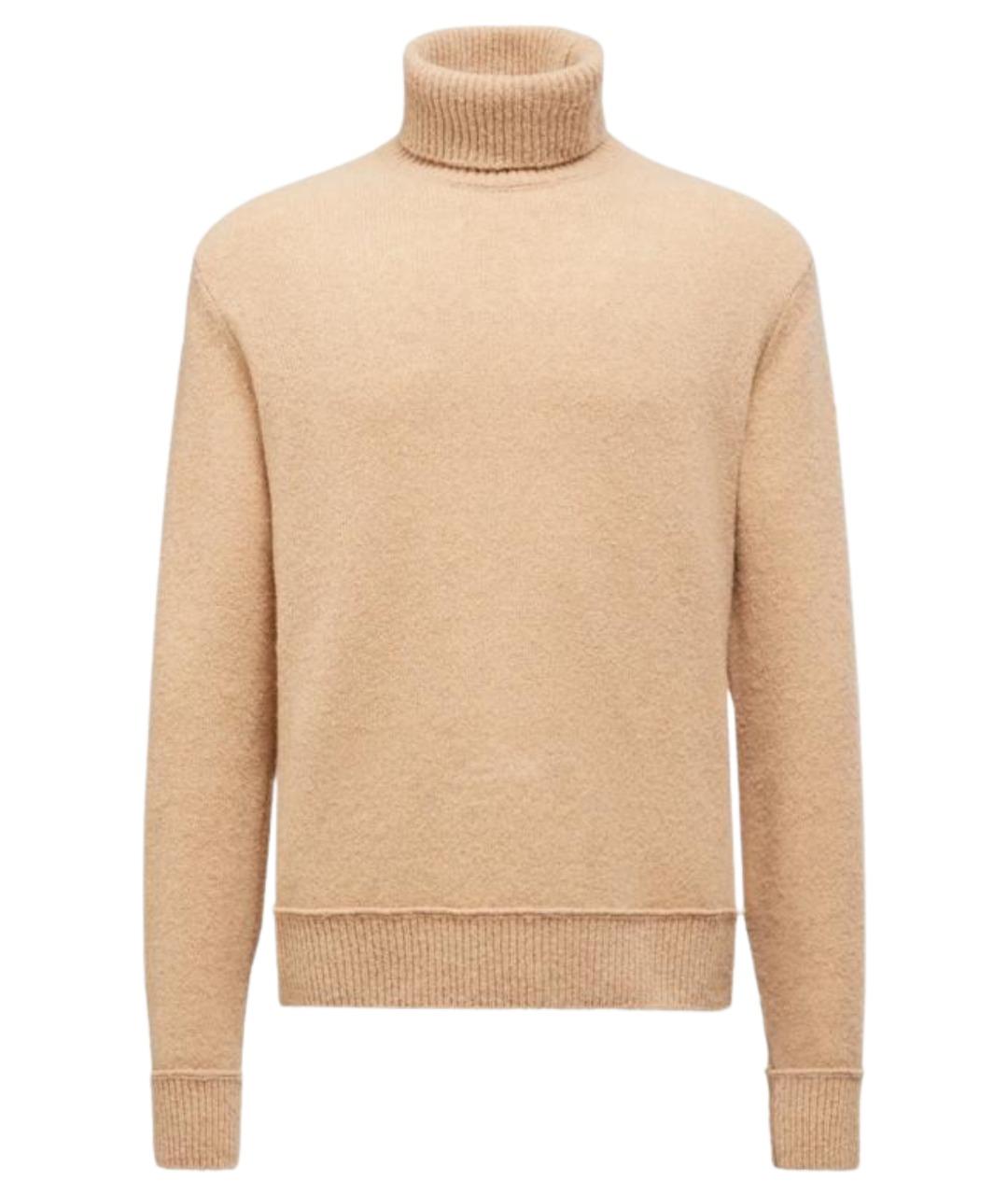 MONCLER Бежевый шерстяной джемпер / свитер, фото 1
