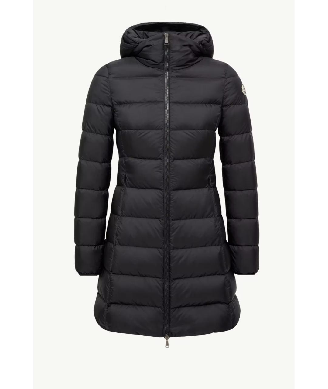 MONCLER Черный полиамидовый пуховик, фото 5