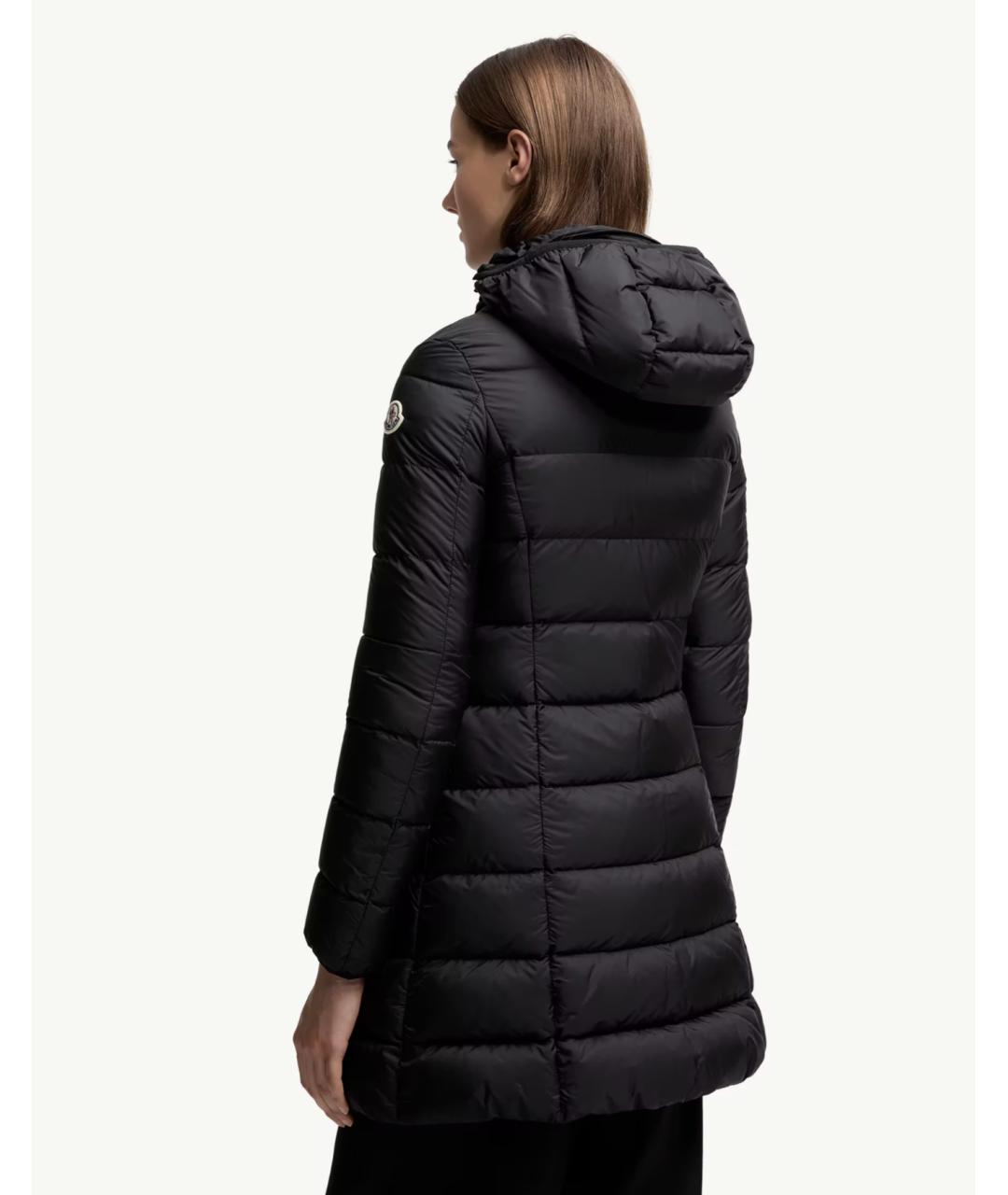 MONCLER Черный полиамидовый пуховик, фото 4