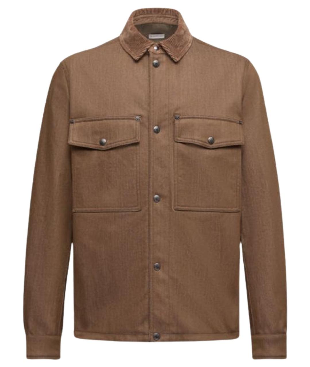 MONCLER Коричневая кэжуал рубашка, фото 1