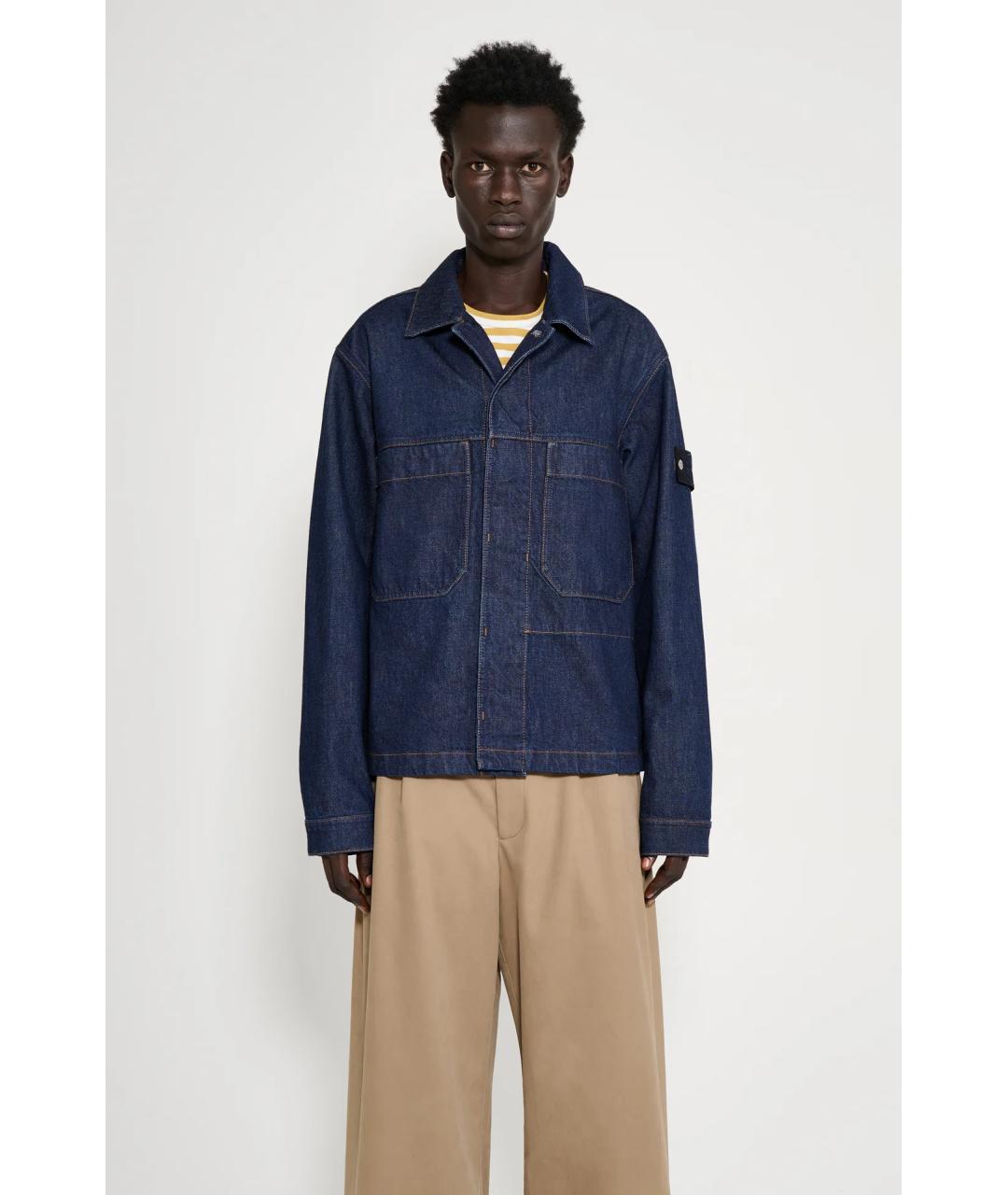 STONE ISLAND Синяя хлопковая куртка, фото 3