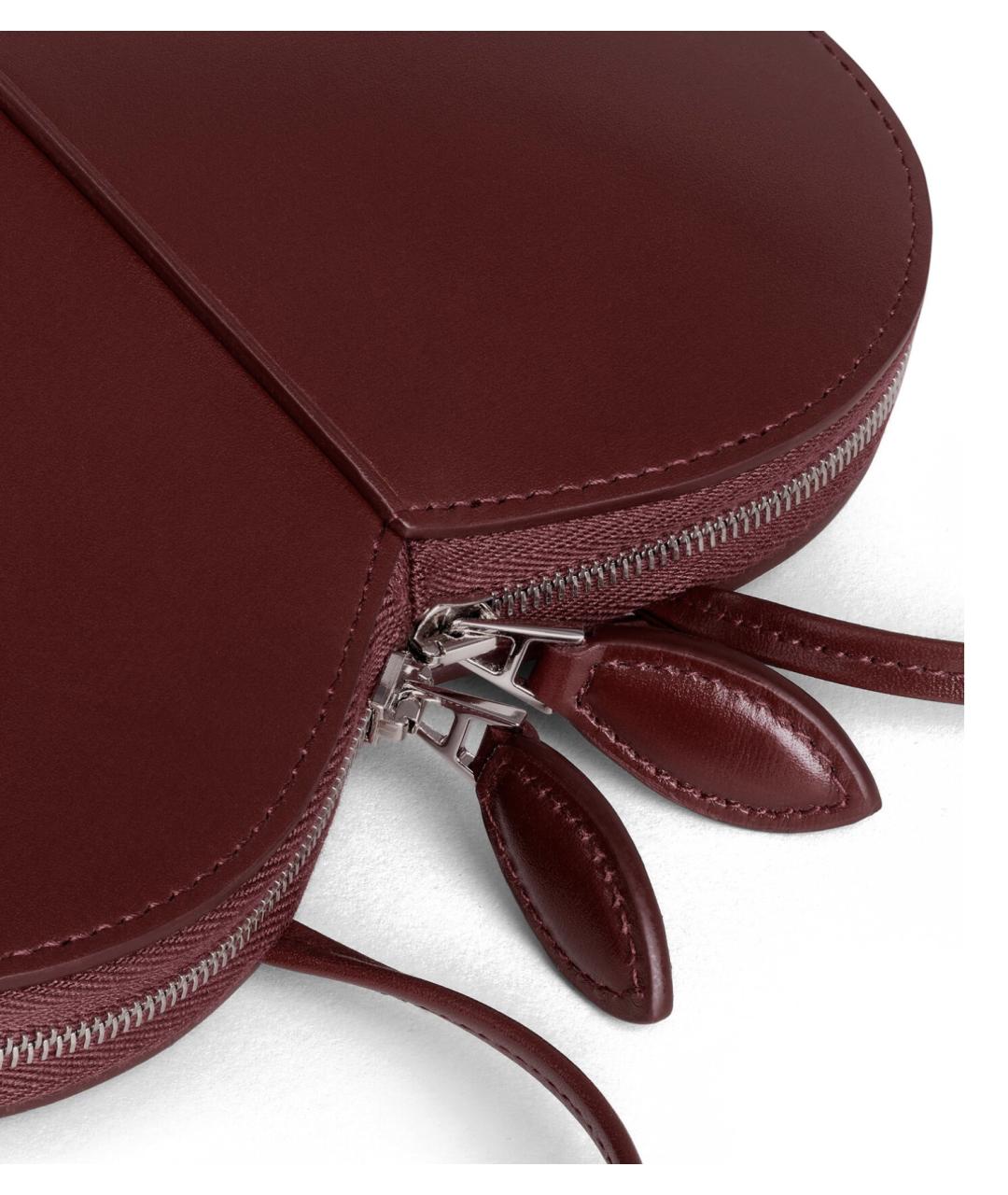 ALAIA Бордовая кожаная сумка через плечо, фото 3
