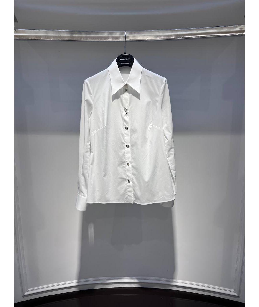 DOLCE&GABBANA Белая хлопковая рубашка, фото 3
