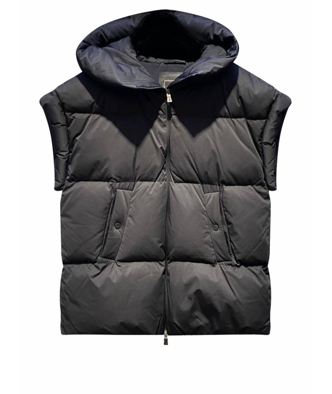 HERNO Черный полиэстеровый жилет, фото 1