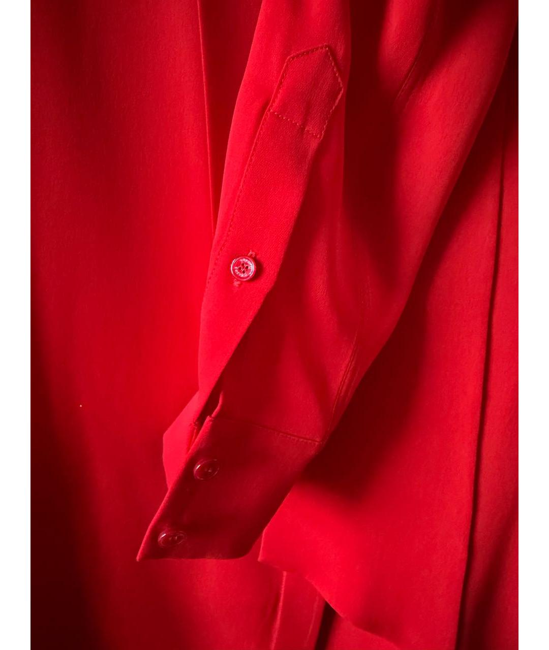 CELINE Красное шелковое платье, фото 4