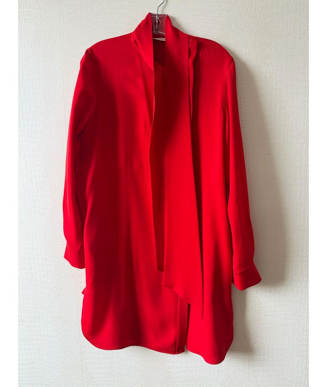 CELINE Красное шелковое платье, фото 9