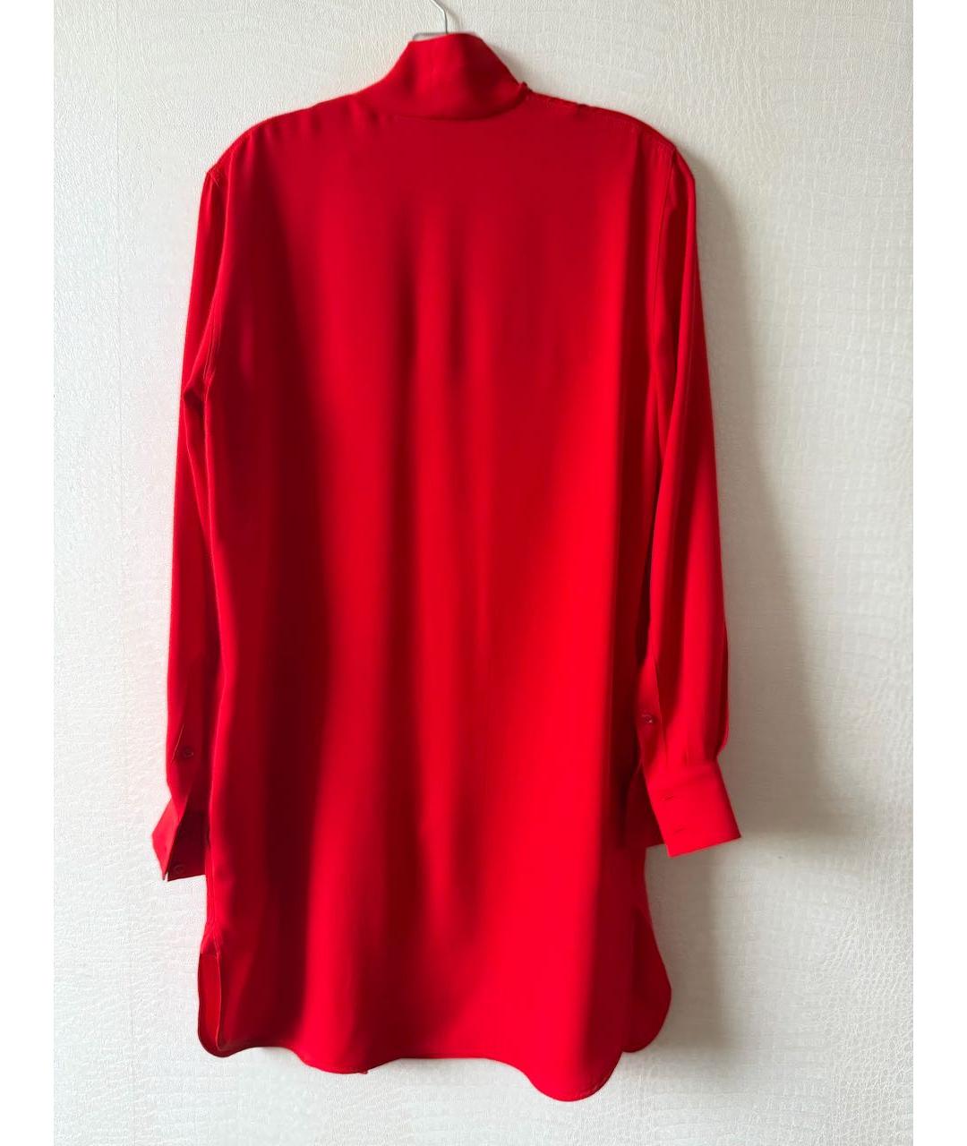 CELINE Красное шелковое платье, фото 2