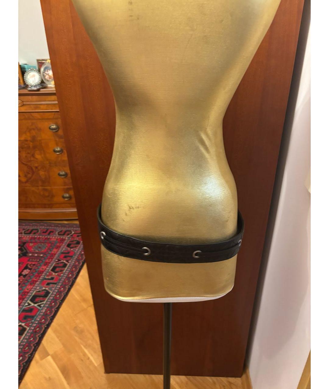 CHRISTIAN DIOR Черный кожаный ремень, фото 2