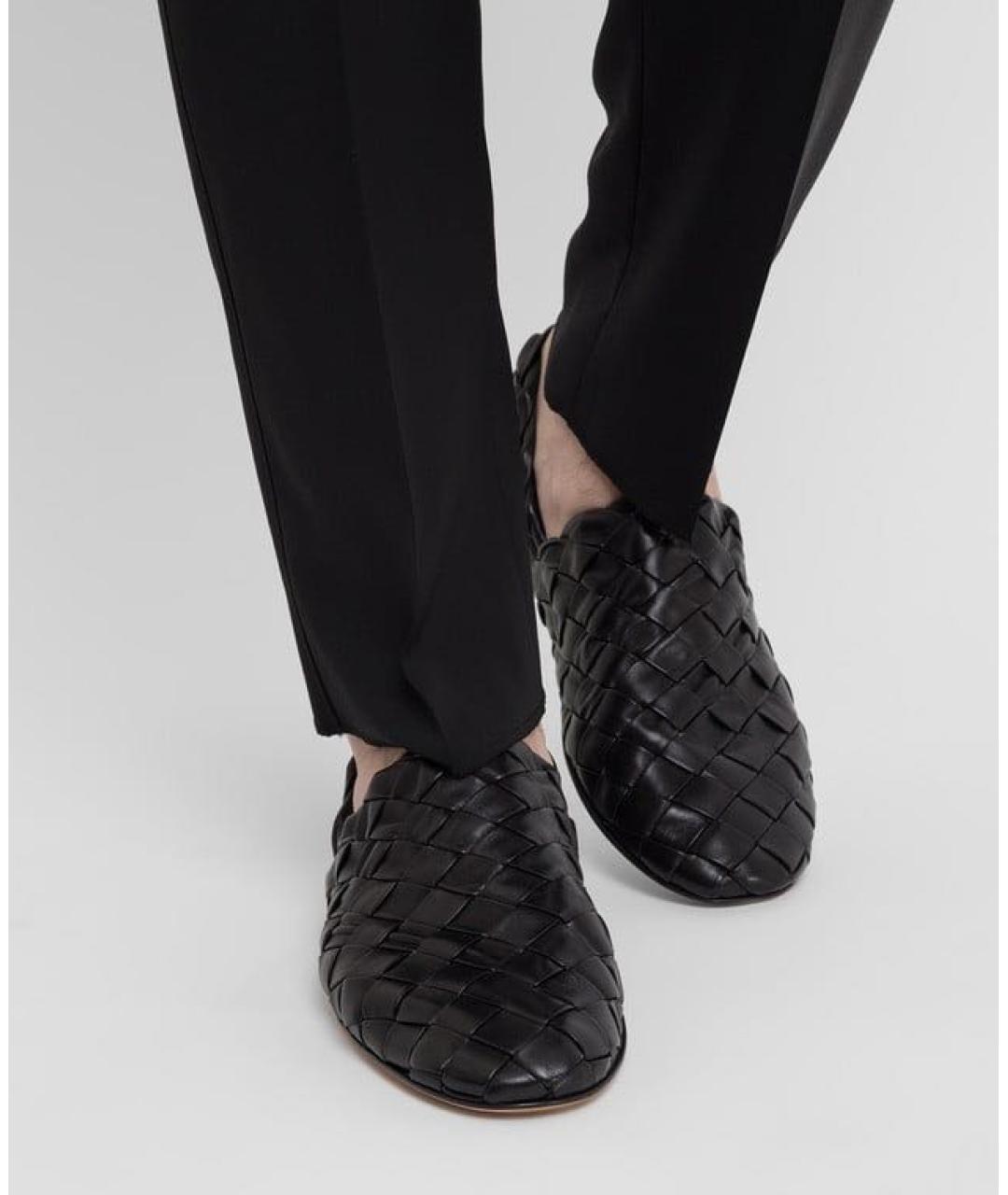 BOTTEGA VENETA Черные кожаные лоферы, фото 2