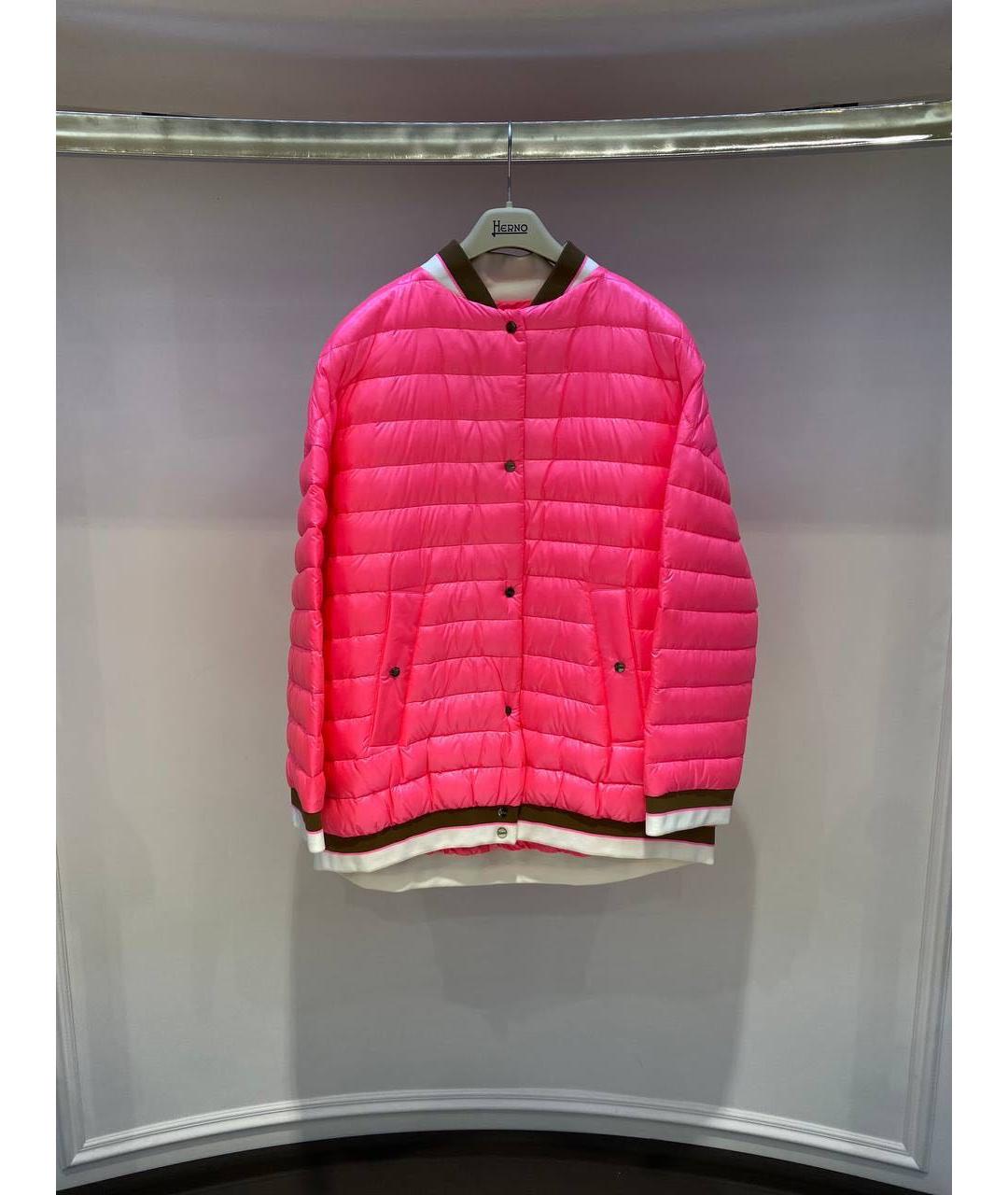 HERNO Розовая полиамидовая куртка, фото 3