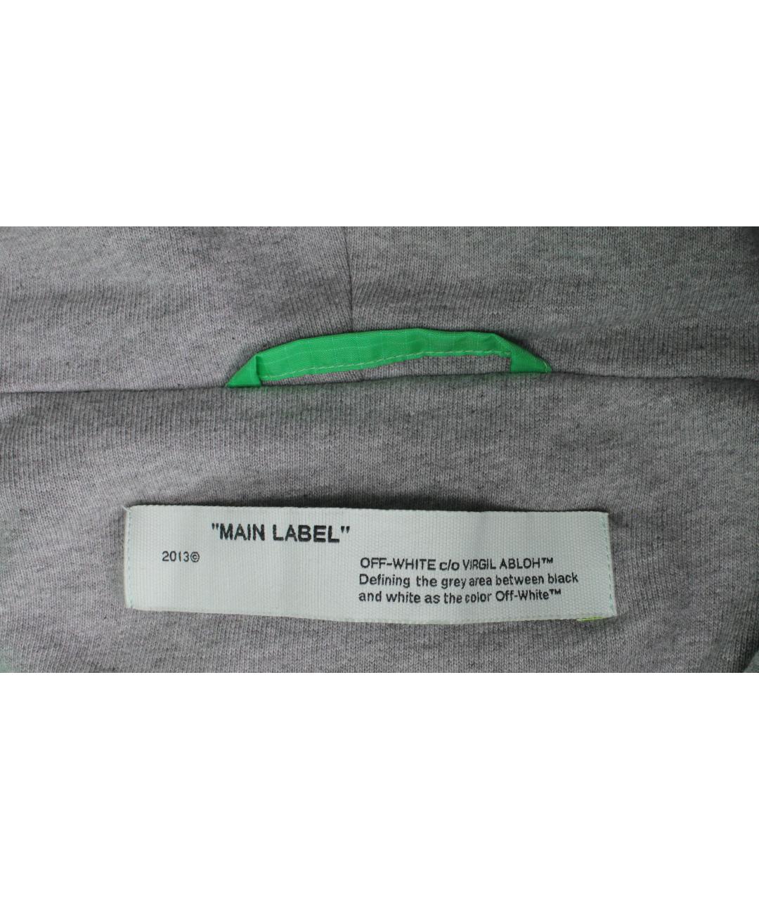 OFF-WHITE Зеленый полиамидовый пуховик, фото 7