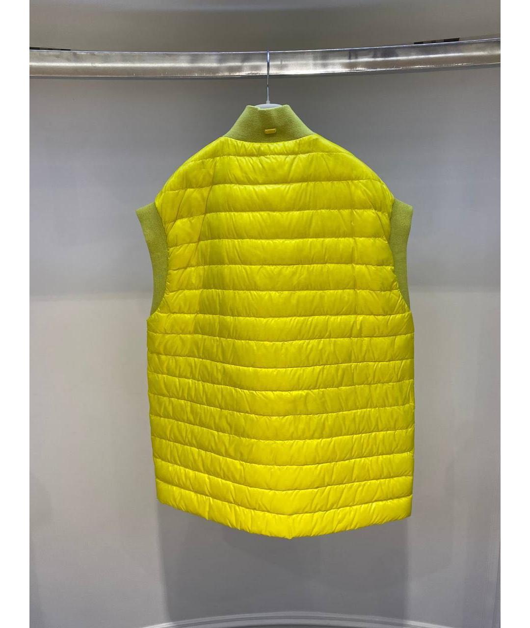 HERNO Желтый полиамидовый жилет, фото 2