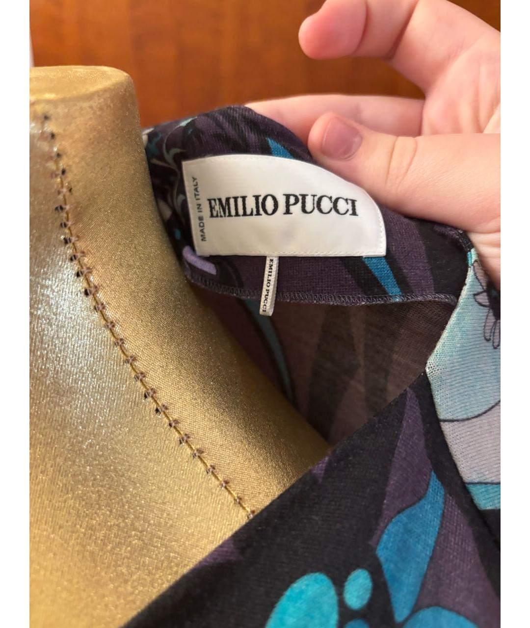 EMILIO PUCCI Мульти шерстяное повседневное платье, фото 4