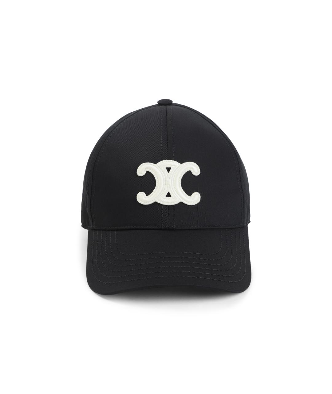 CELINE Черная хлопковая кепка, фото 1