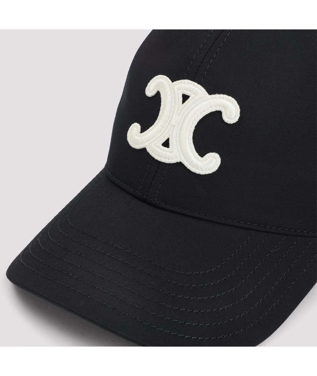 CELINE Черная хлопковая кепка, фото 5