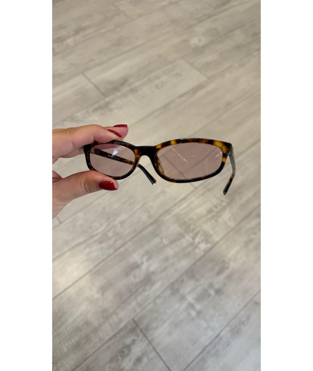 MIU MIU Коричневые пластиковые солнцезащитные очки, фото 2