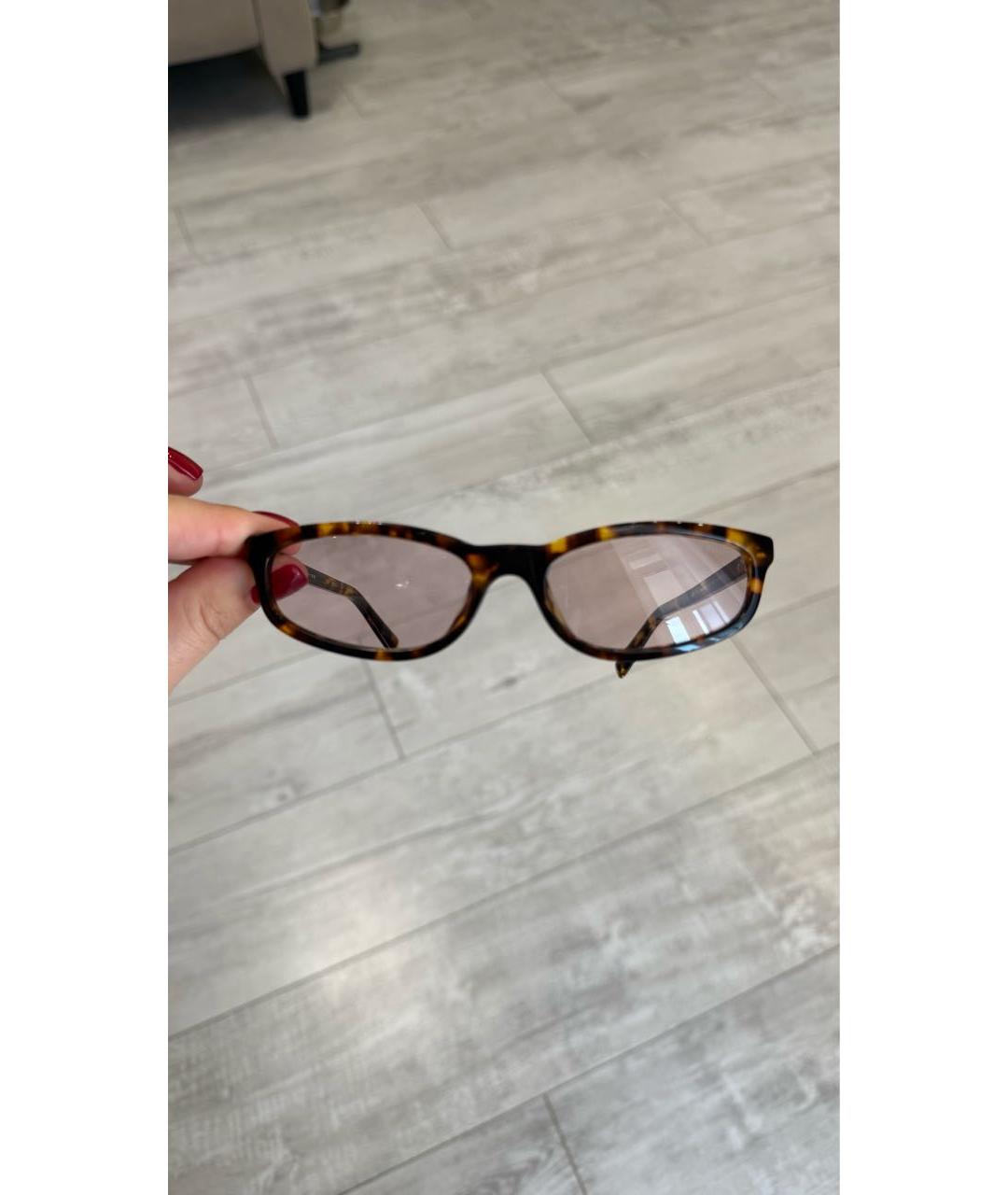 MIU MIU Коричневые пластиковые солнцезащитные очки, фото 6