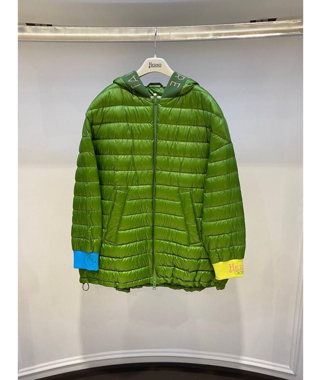 HERNO Зеленая полиамидовая куртка, фото 3