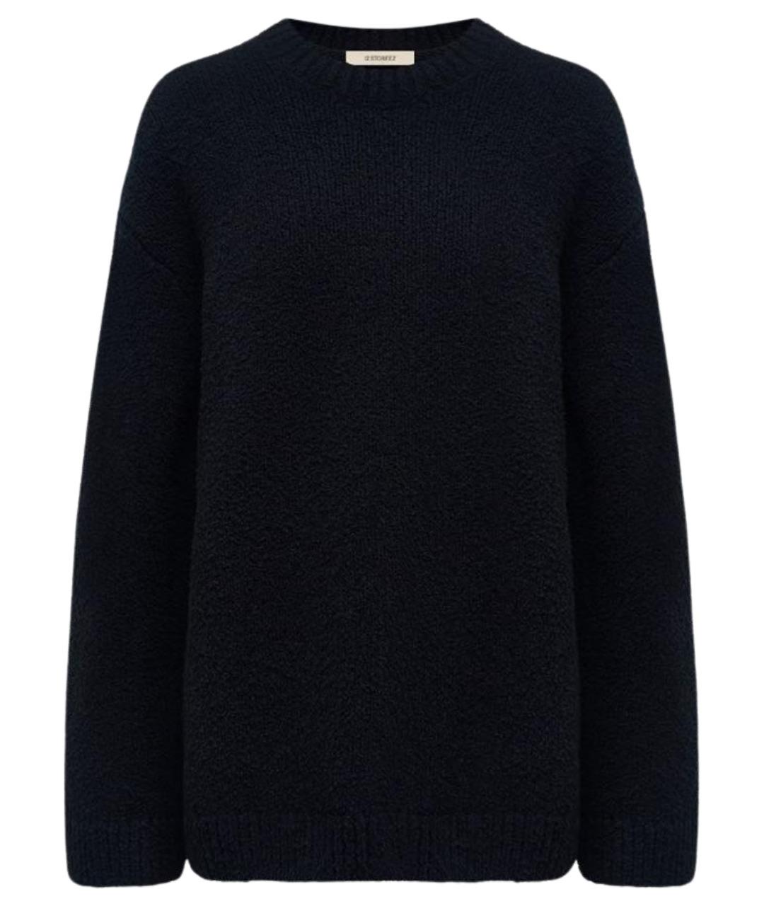 12 STOREEZ Черный хлопковый джемпер / свитер, фото 1