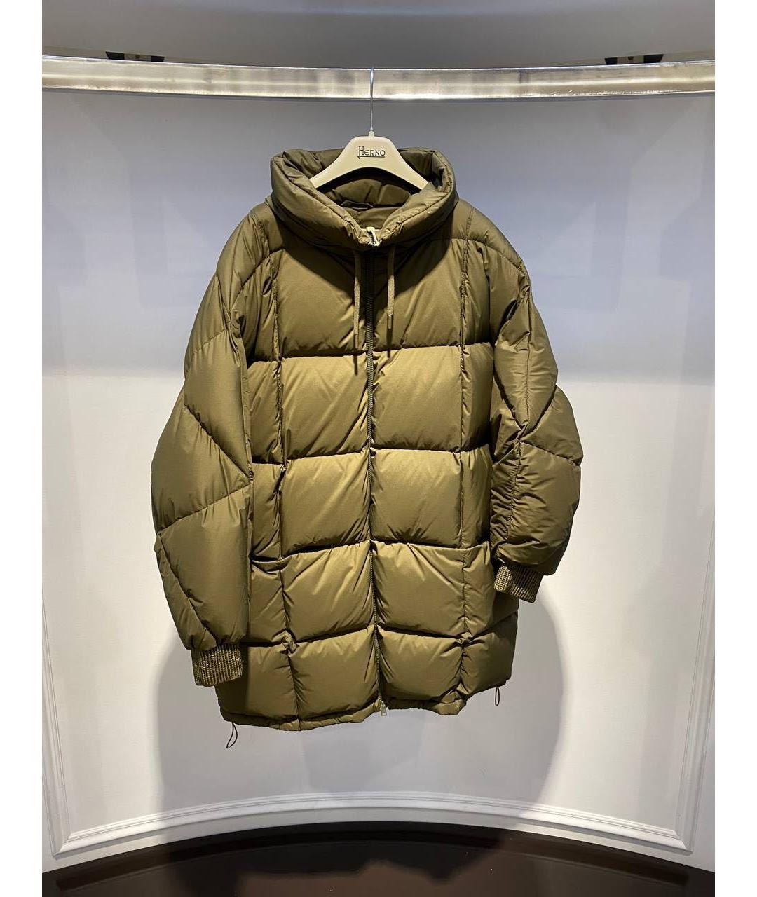 HERNO Хаки полиамидовая куртка, фото 3