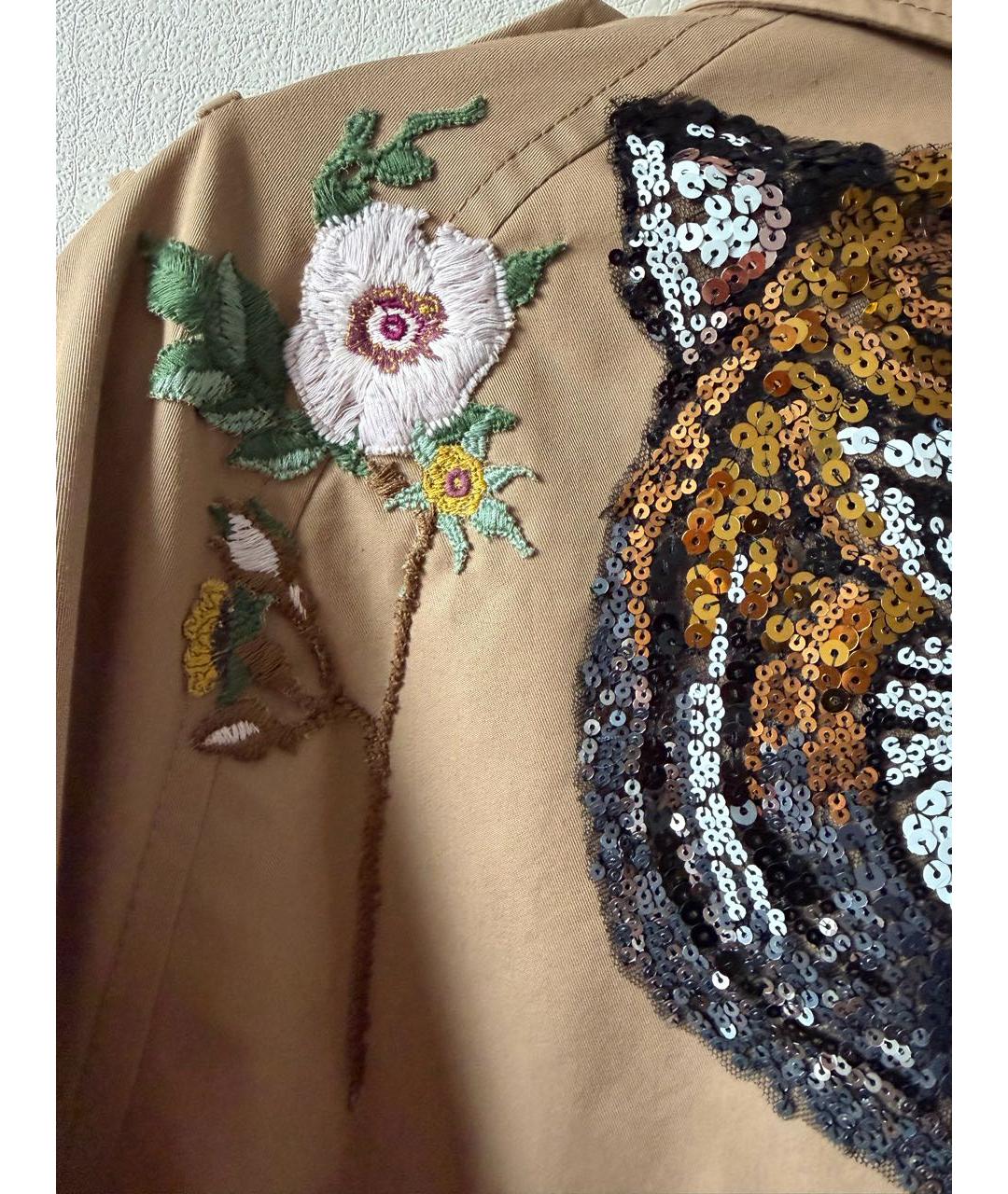 GUCCI Коричневый хлопковый тренч/плащ, фото 8