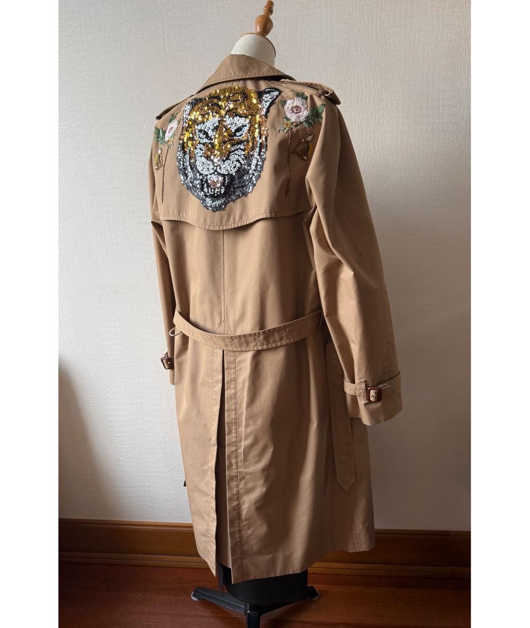 GUCCI Коричневый хлопковый тренч/плащ, фото 7