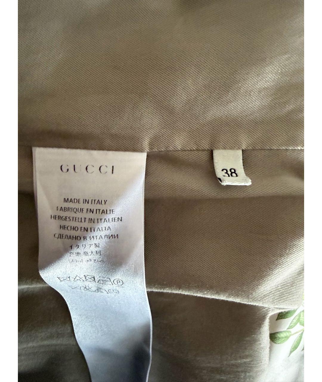 GUCCI Коричневый хлопковый тренч/плащ, фото 5