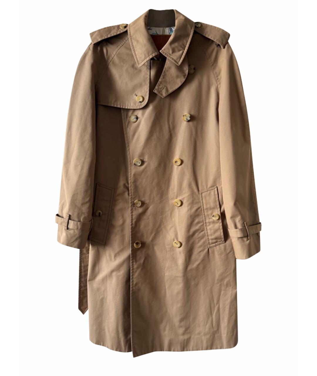 GUCCI Коричневый хлопковый тренч/плащ, фото 1