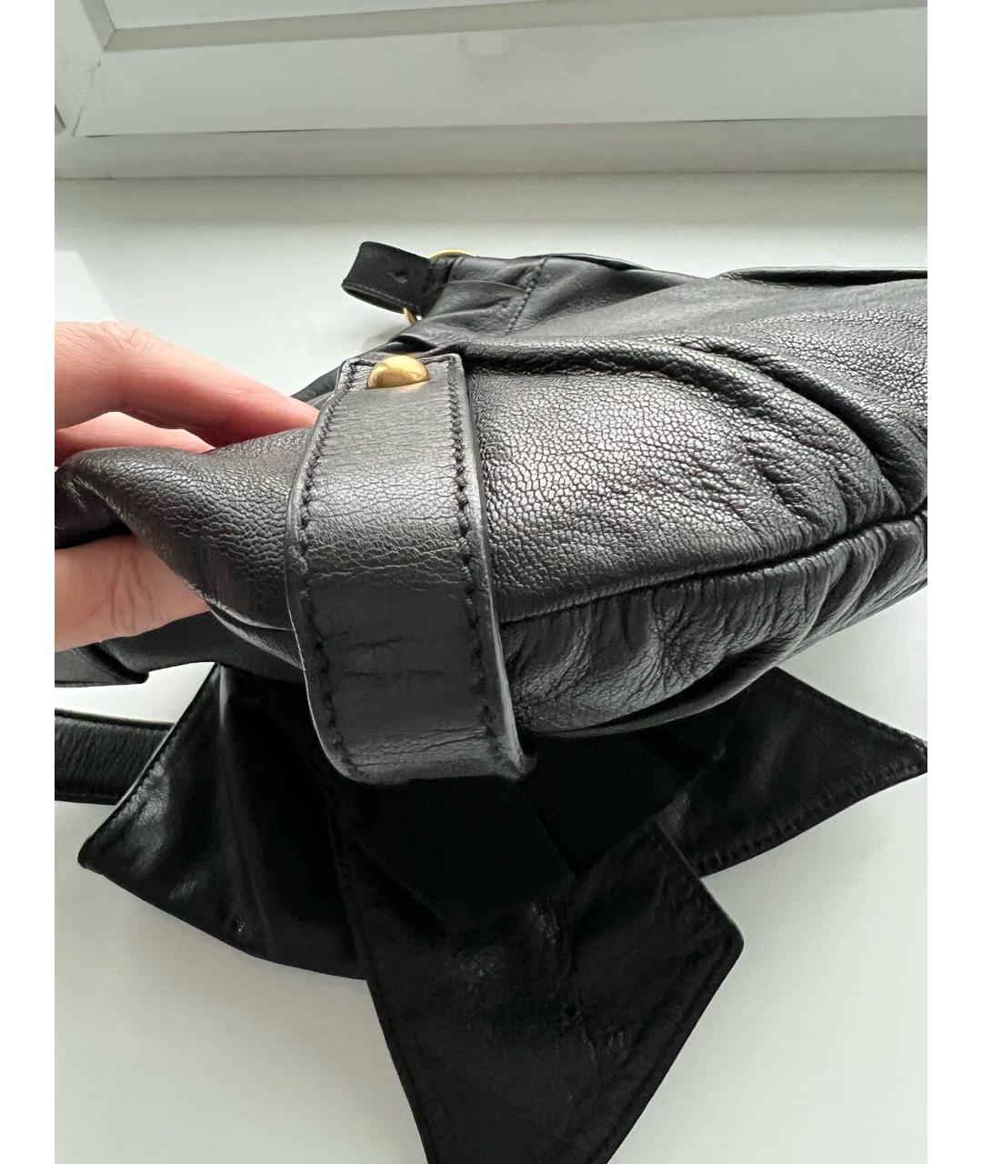 SAINT LAURENT Черная кожаная сумка через плечо, фото 5