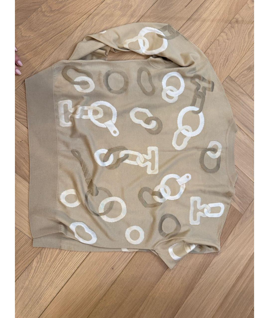 HERMES Бежевый кашемировый джемпер / свитер, фото 2