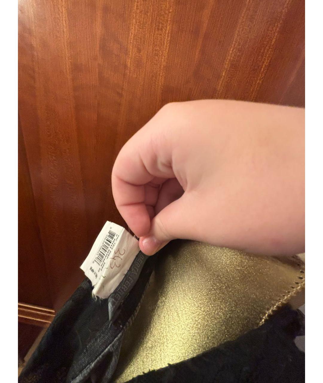 ALBERTA FERRETTI Серое шелковое повседневное платье, фото 4