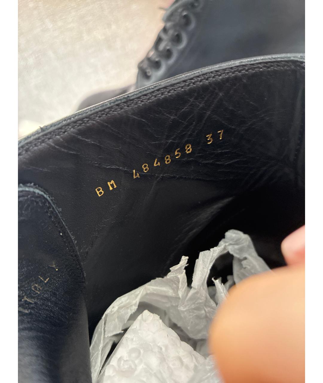 SAINT LAURENT Черные кожаные ботинки, фото 6
