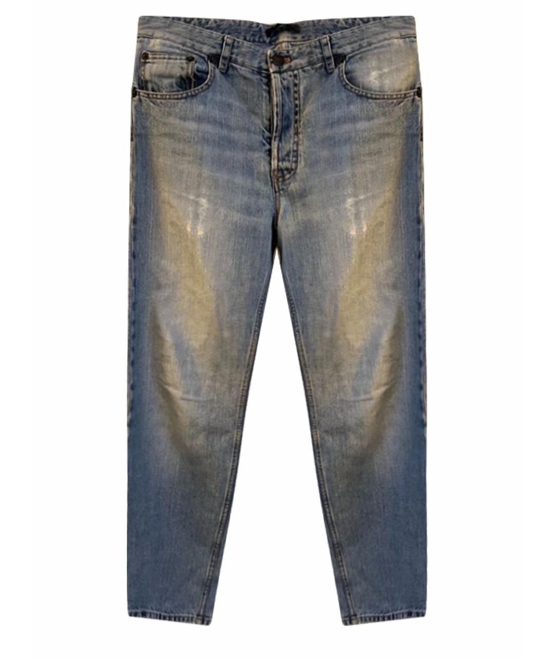 THE ROW Голубые хлопковые прямые джинсы, фото 1