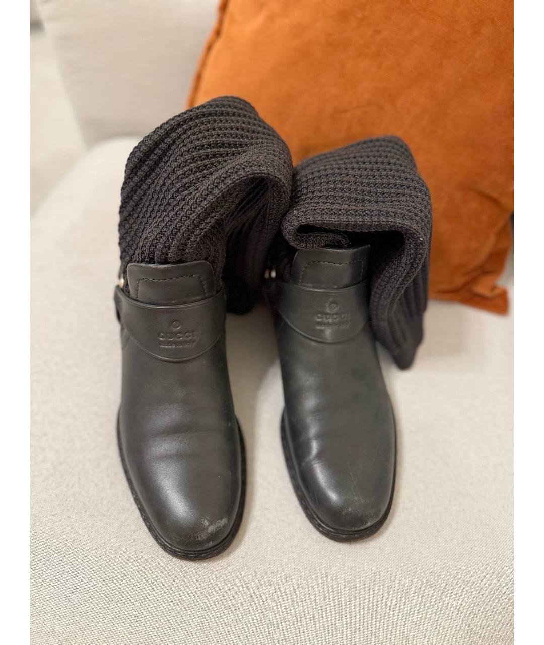 GUCCI Черные сапоги, фото 5