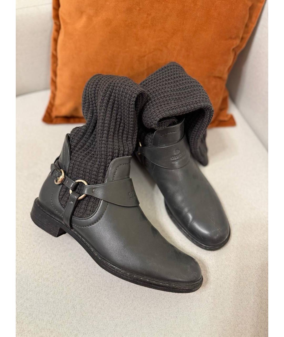 GUCCI Черные сапоги, фото 2