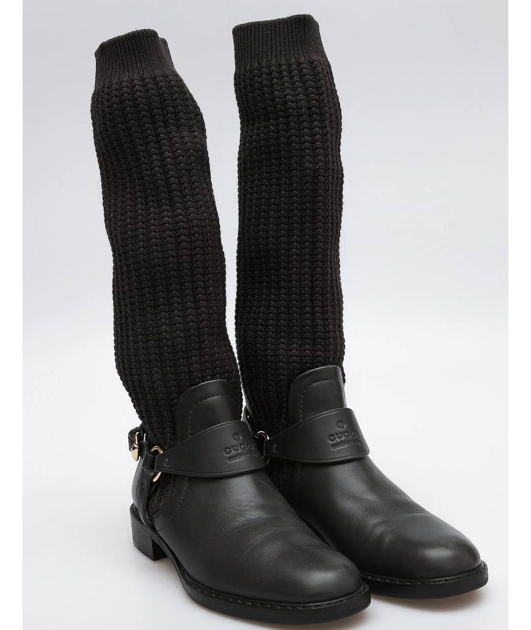 GUCCI Черные сапоги, фото 3