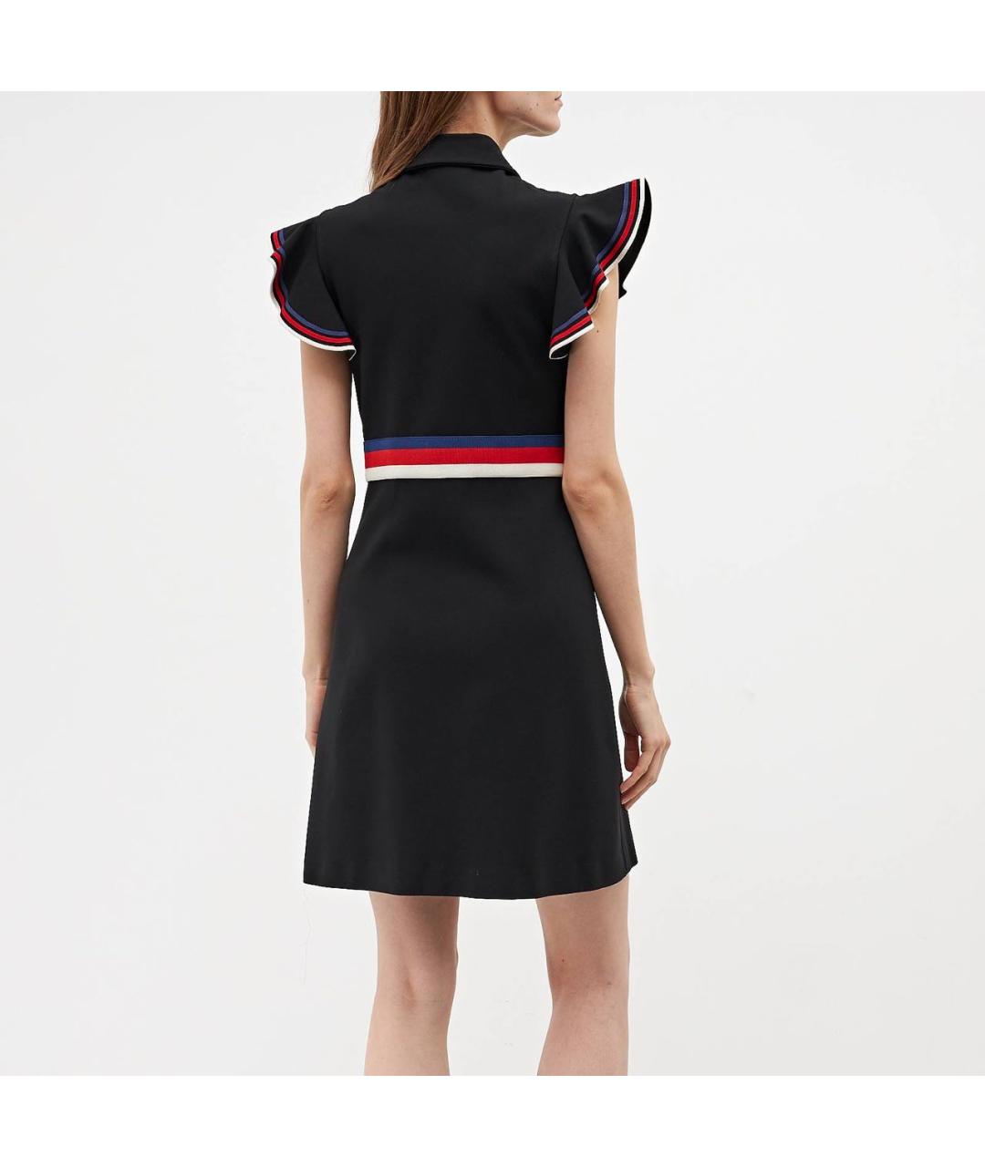 GUCCI Черное вискозное коктейльное платье, фото 2