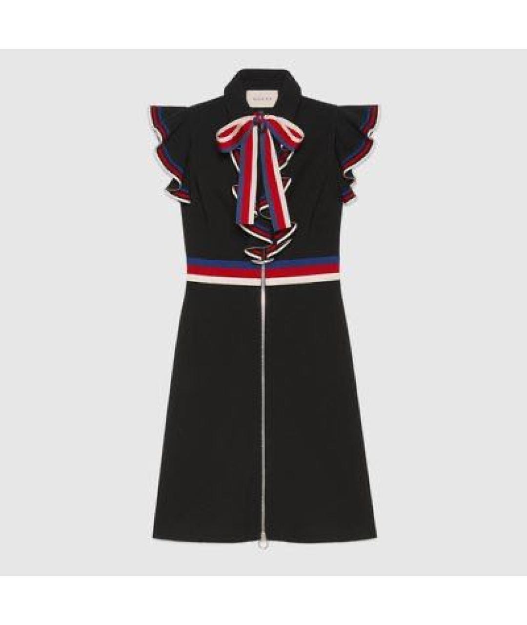 GUCCI Черное вискозное коктейльное платье, фото 9