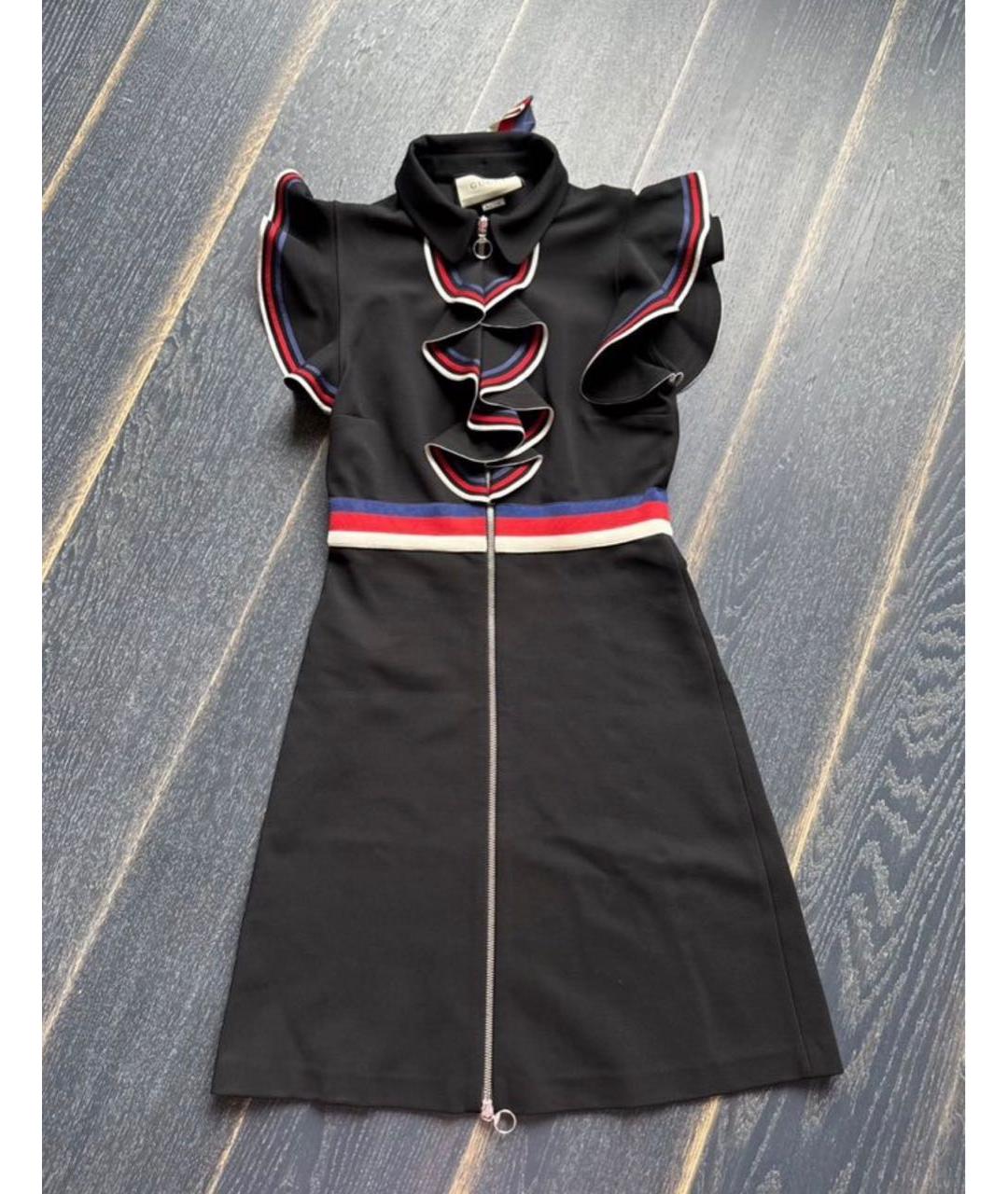 GUCCI Черное вискозное коктейльное платье, фото 5