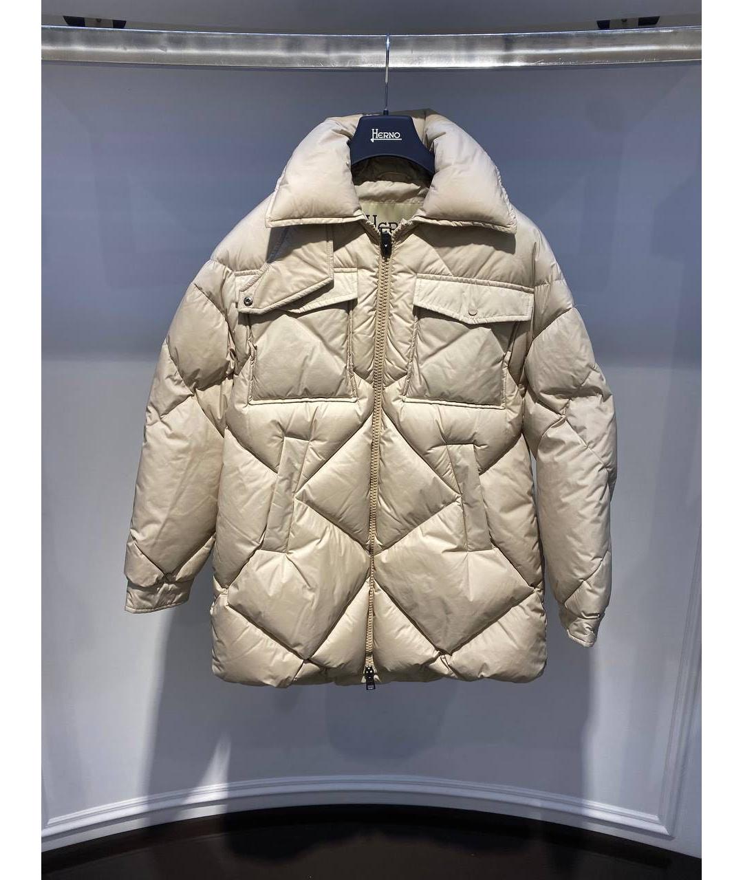 HERNO Серый полиамидовый пуховик, фото 3